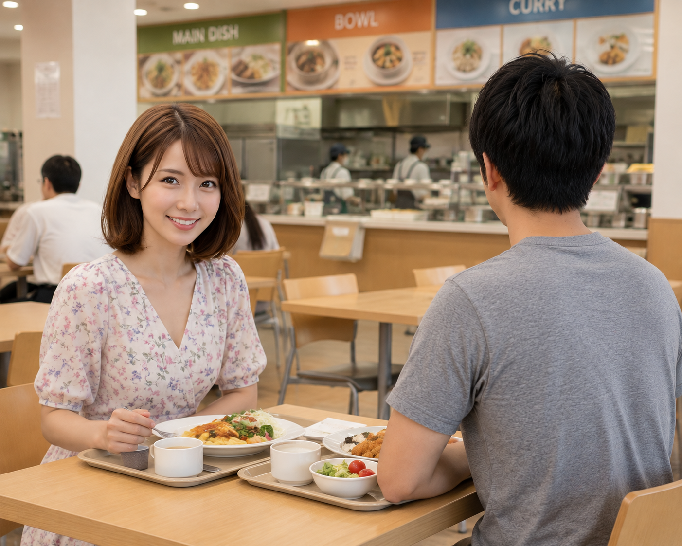 大学の講義棟・学食